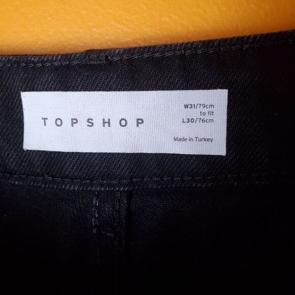 Topshop Mom Jeans Black Size 31 - Picture 6 of 8